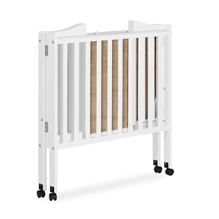 Dream On Me 2 in 1 Lightweight Folding Portable Stationary Side Crib With Mini Mattress, 2015