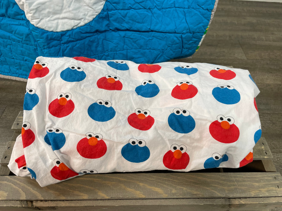 Land Of Nod Sesame Street All Eyes Cookie Monster Crib Bedding