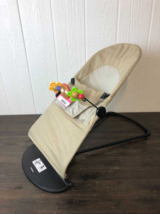 Baby Bjorn Bouncer Balance With Toy Bar, Khaki/Beige Cotton