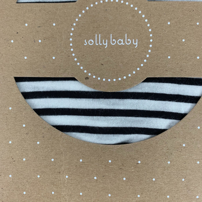 Solly Baby Wrap,Black and Natural Stripe