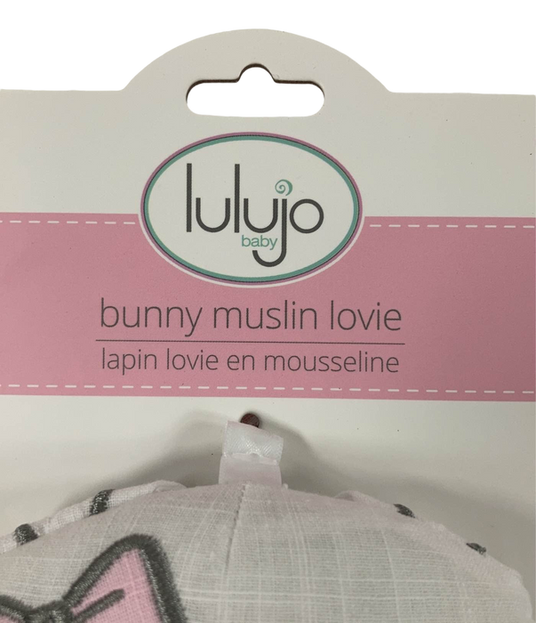 Lulujo Muslin Lovie, Pink Bunny