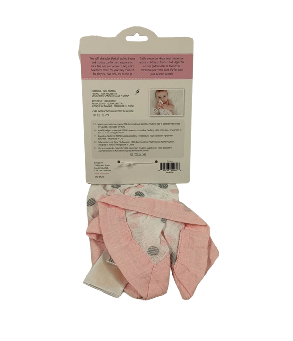 Lulujo Muslin Lovie, Pink Bunny