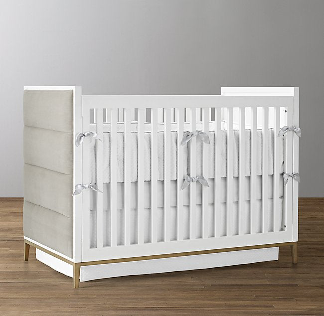 RH Baby & Child Loew Upholstered Velvet Crib