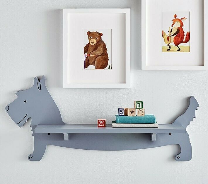 Pottery Barn Kids Scottie Terrier Wall Shelf